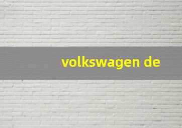 volkswagen de